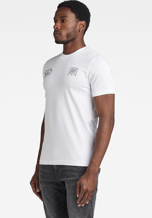 G-STAR - Multi gr slim r t compact jersey o - white