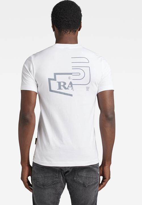 G-STAR - Multi gr slim r t compact jersey o - white