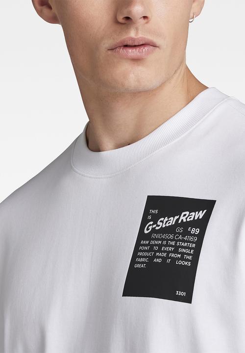 G-STAR - Tile back gr loose r t l\s ventura interlock o - white