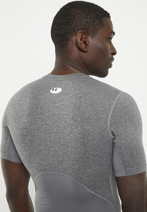 Under Armour - UA HeatGear® short sleeve compression top- carbon heather