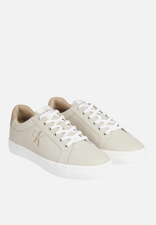 Calvin Klein - Classic cupsole fluo contrast - eggshell / travertine / merlot