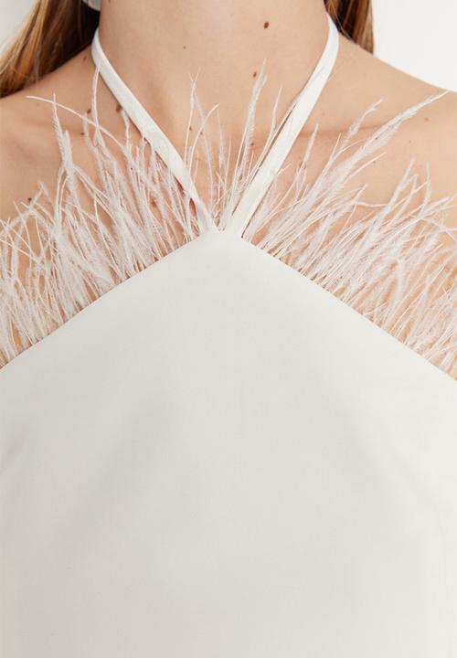 Trendyol - Feather halter neck top - ecru