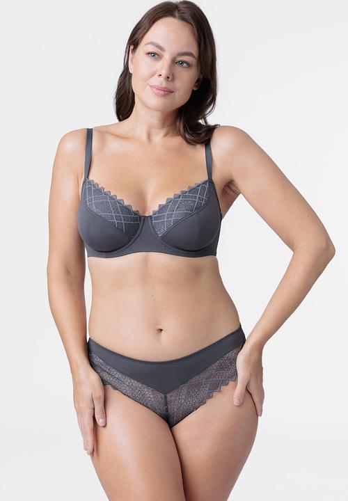 DORINA - Plus Kelsea 2pack cheeky hipster - grey/blue