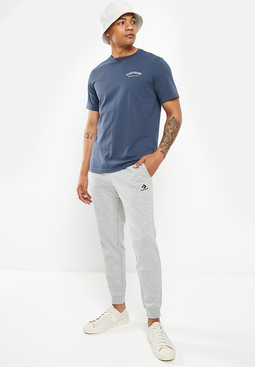 Converse - Converse go-to embroidered star chevron french terry sweatpant - grey