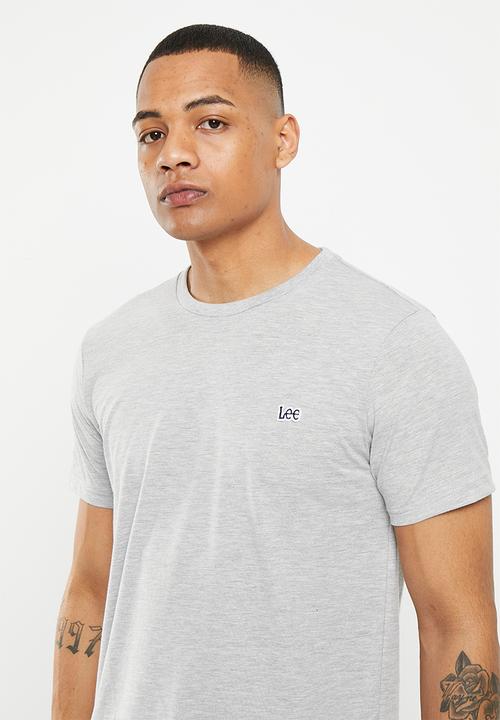Lee  - Embroidered badget t - grey melange