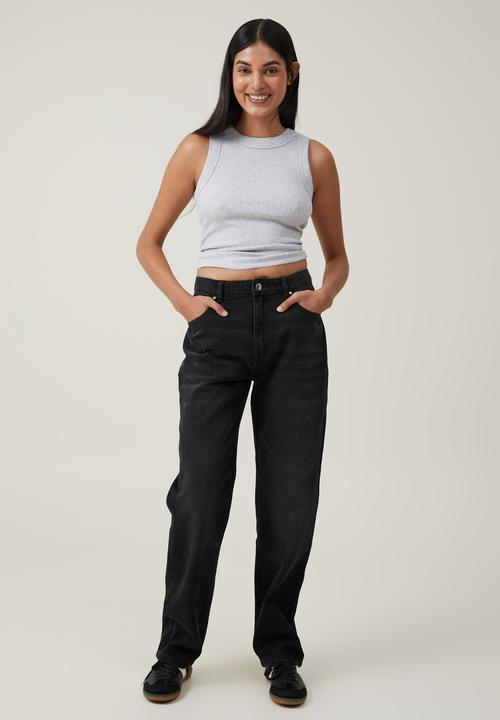 Cotton On - Long straight jean - black pepper