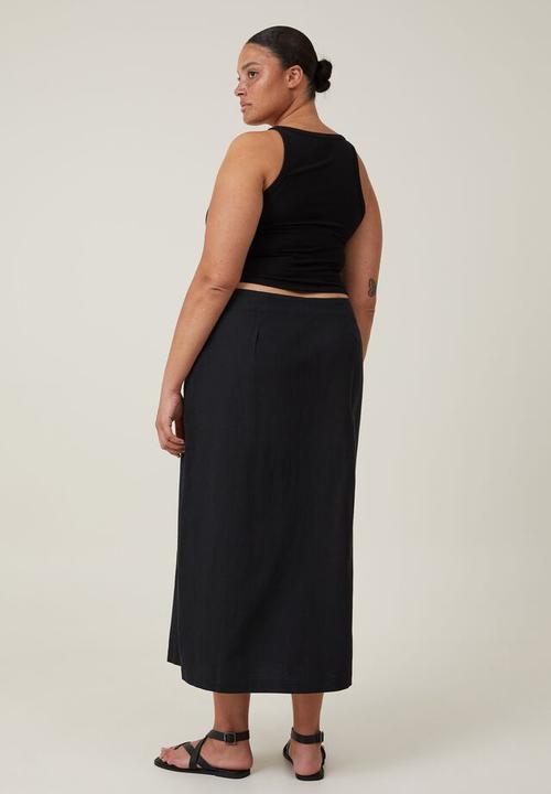 Cotton On - Plus jude midi skirt - black