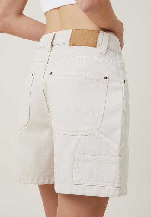 Cotton On - Carpenter denim short - soft taupe