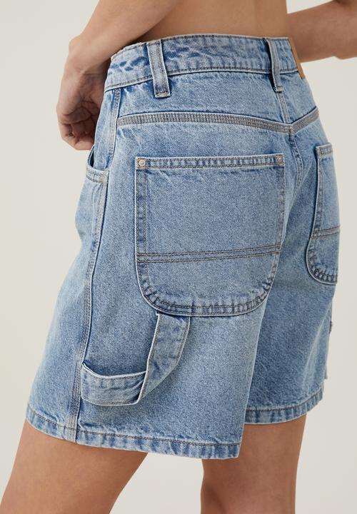Cotton On - Carpenter denim short - bells blue