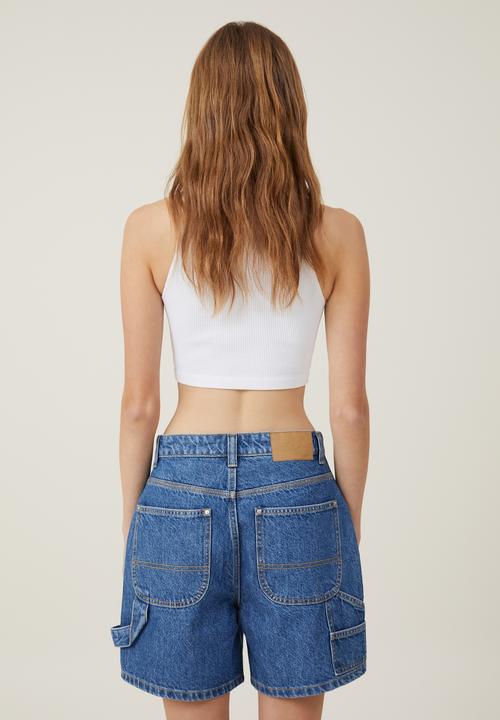 Cotton On - Carpenter denim short - sea blue