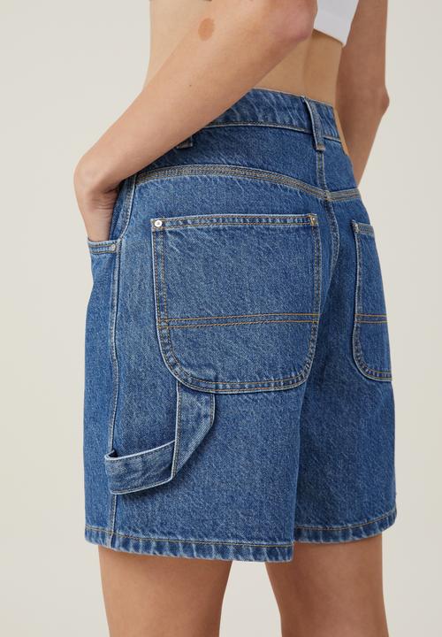 Cotton On - Carpenter denim short - sea blue
