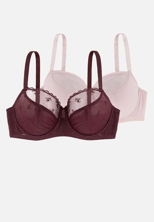 DORINA - Plus elvera 2 pack demi - red/pink