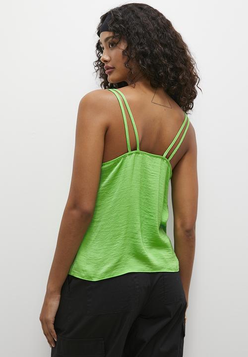 Superbalist - V-neck satin cami - bright green