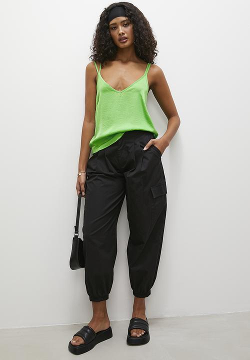 Superbalist - V-neck satin cami - bright green