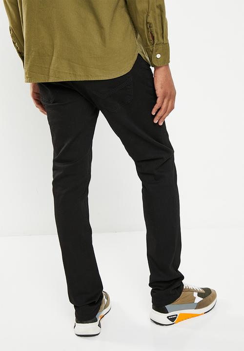 Aca Joe - Mens aca joe stretch denim jeans - black wash