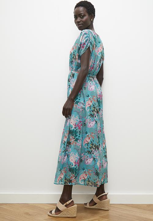 edit - Grown on sleeve boho midi dress - floral paisley