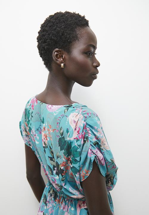 edit - Grown on sleeve boho midi dress - floral paisley