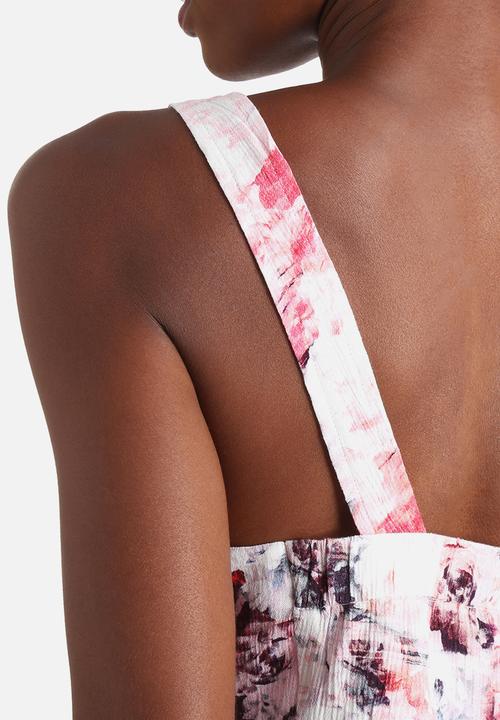 Neon Rose - Explosive Floral Crop Top