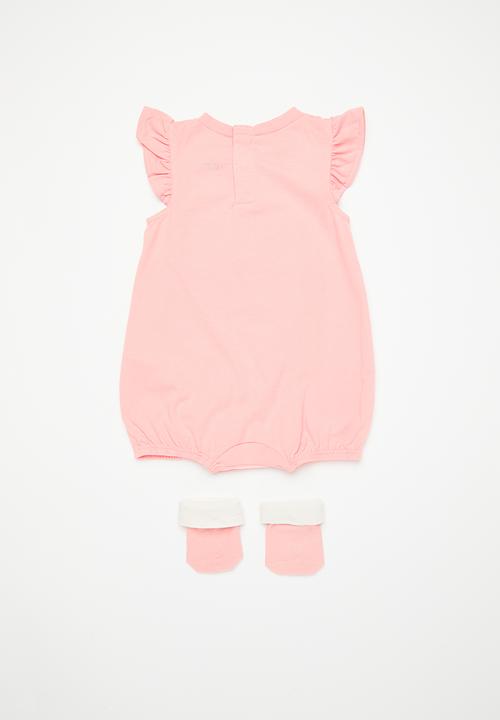 Levi’s® - Lvg heart romper and bootie set - quartz pink