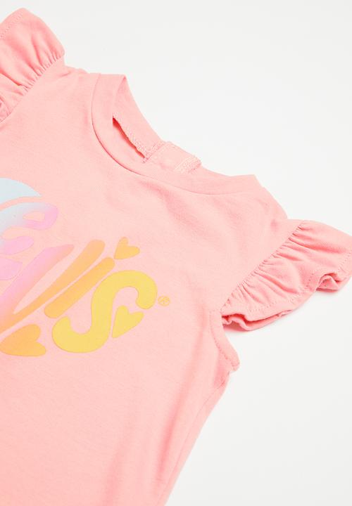 Levi’s® - Lvg heart romper and bootie set - quartz pink