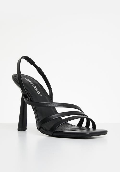 Public Desire - Roxie barely there stiletto heel - black 