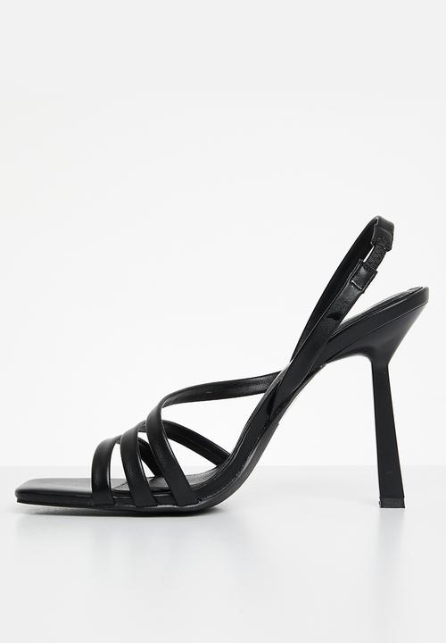 Public Desire - Roxie barely there stiletto heel - black 