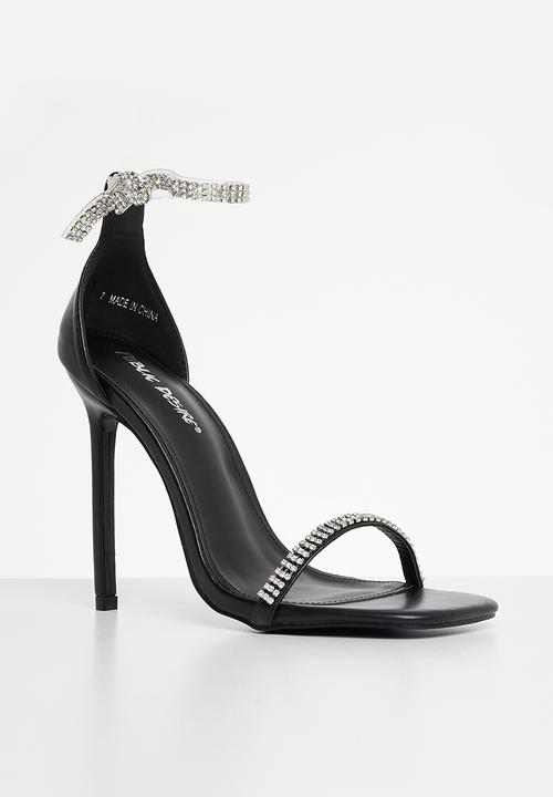 Public Desire - Jemma barely there stiletto heel - black