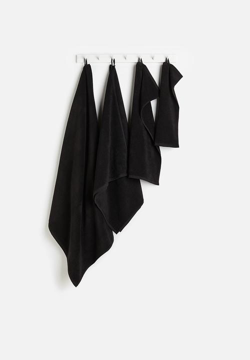 H&M - Cotton terry bath towel - black