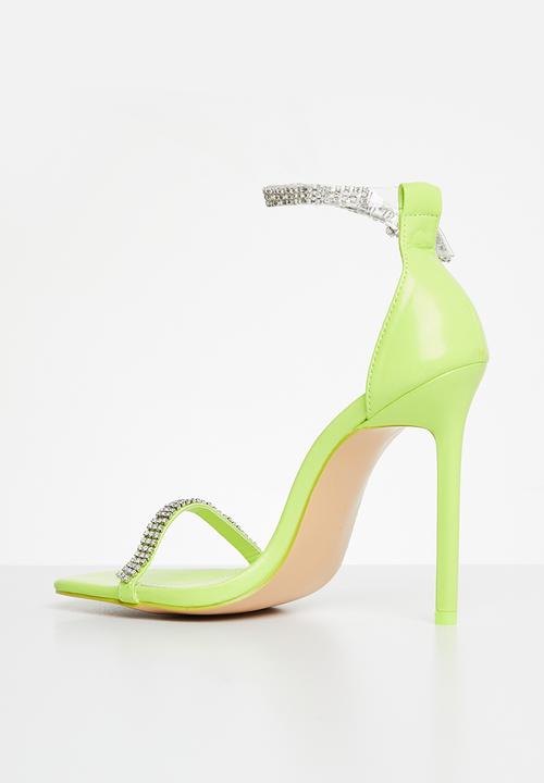 Public Desire - Jemma wf barely there stiletto heel - lime 
