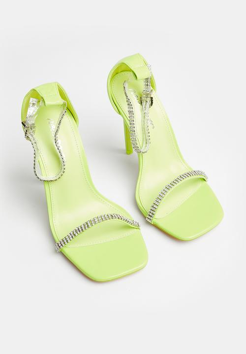 Public Desire - Jemma wf barely there stiletto heel - lime 
