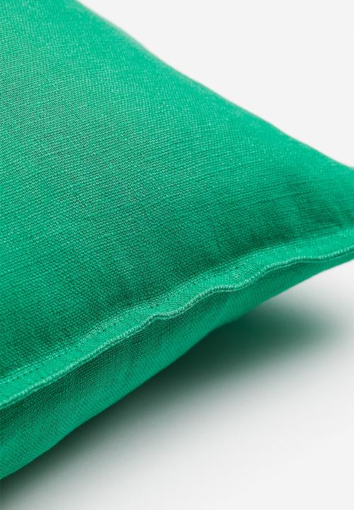 H&M - Washed linen cushion cover - green