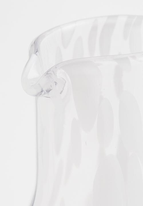 H&M - Glass carafe - clear glass/white