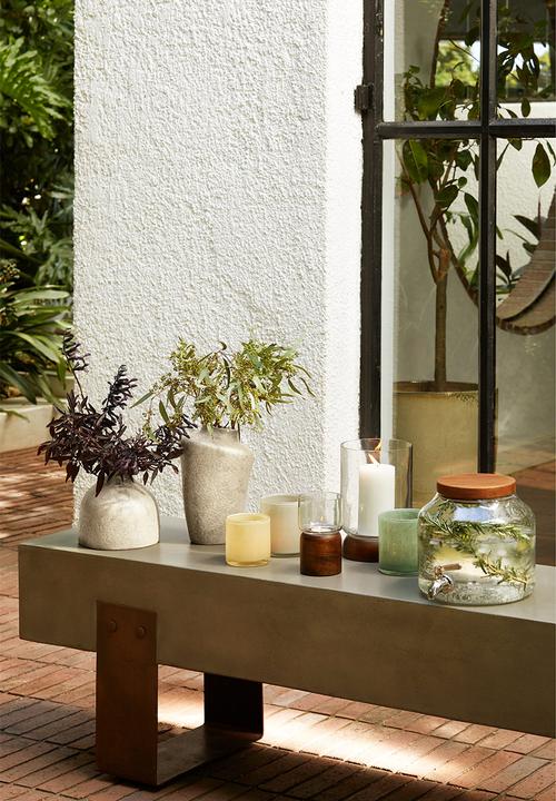 H&M - Small terracotta vase - light beige