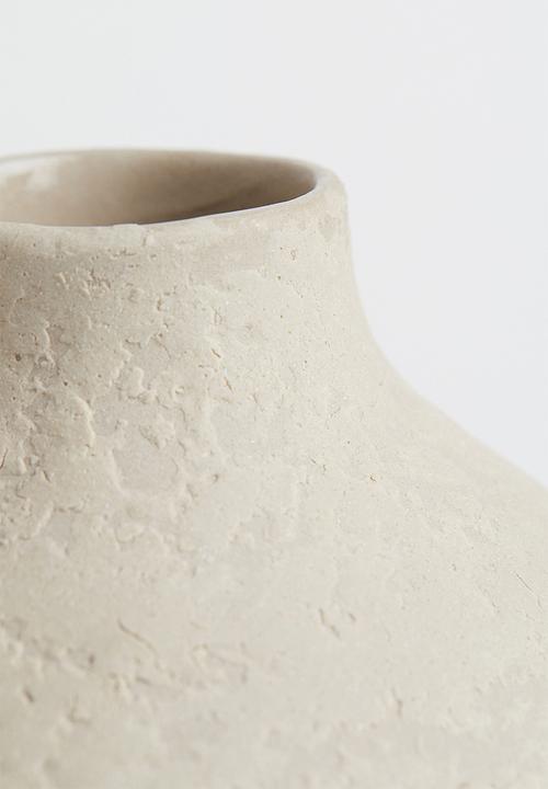 H&M - Small terracotta vase - light beige
