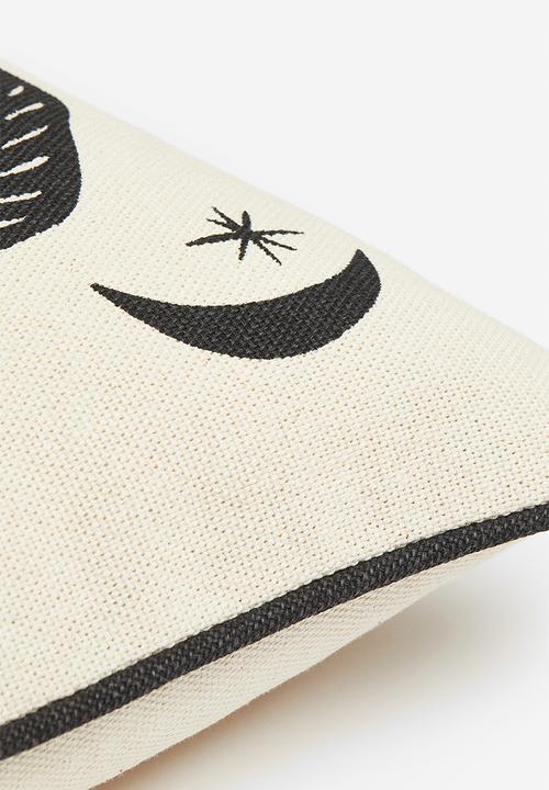 H&M - Printed cotton cushion cover - light beige