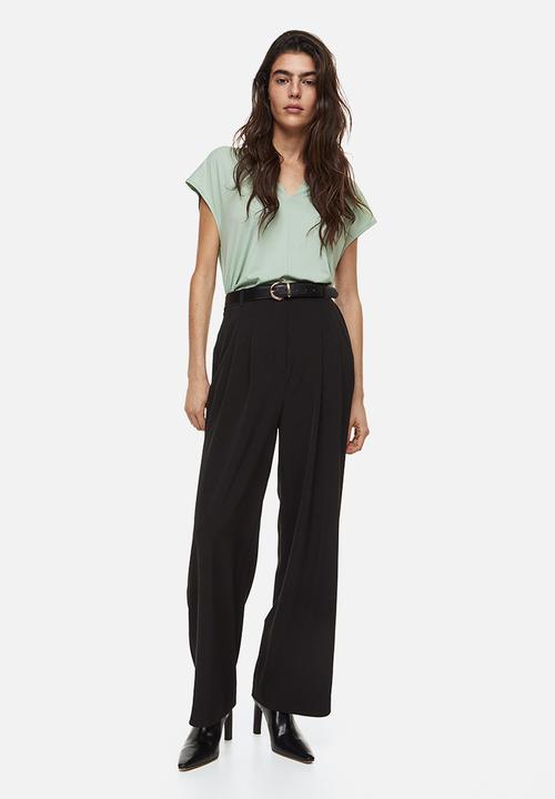 H&M - V-neck top - light green 