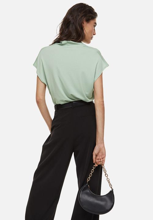 H&M - V-neck top - light green 