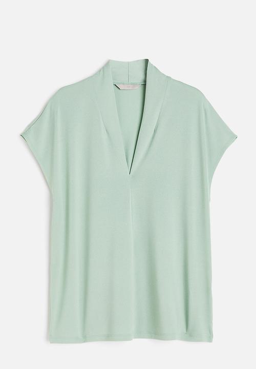 H&M - V-neck top - light green 
