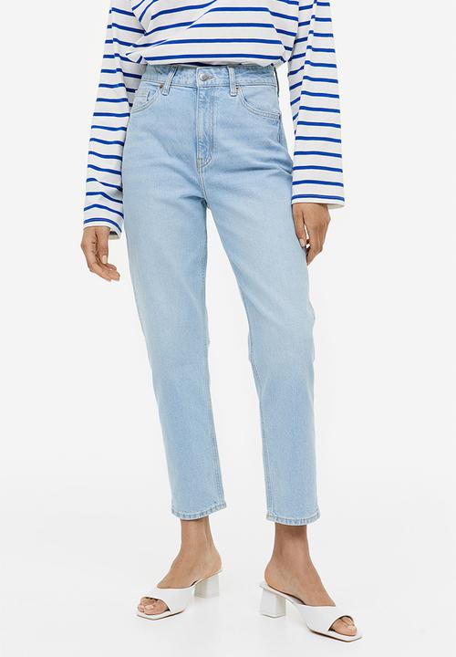 H&M - Slim mom high ankle jeans - light denim blue
