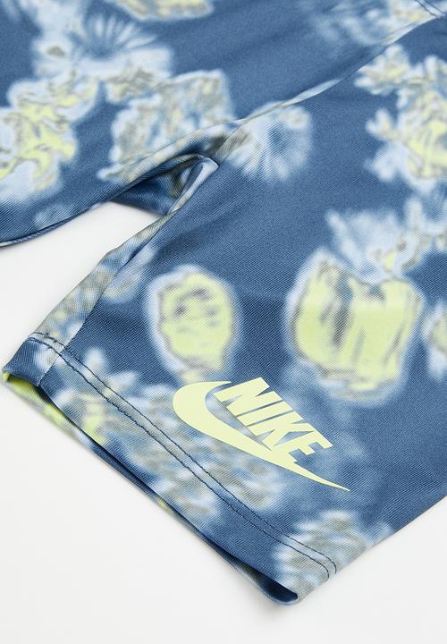 Nike - Nkg boxy tee & bike short - diffused blue