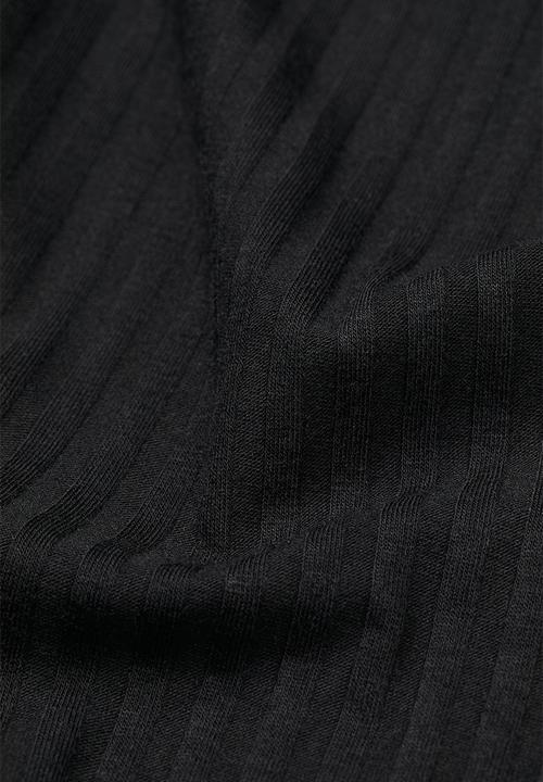 H&M - Ribbed jersey trousers - black