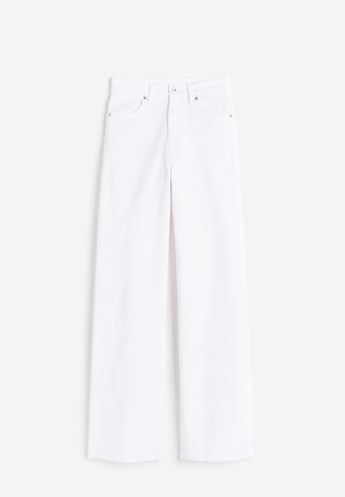 H&M - Wide twill trousers - white