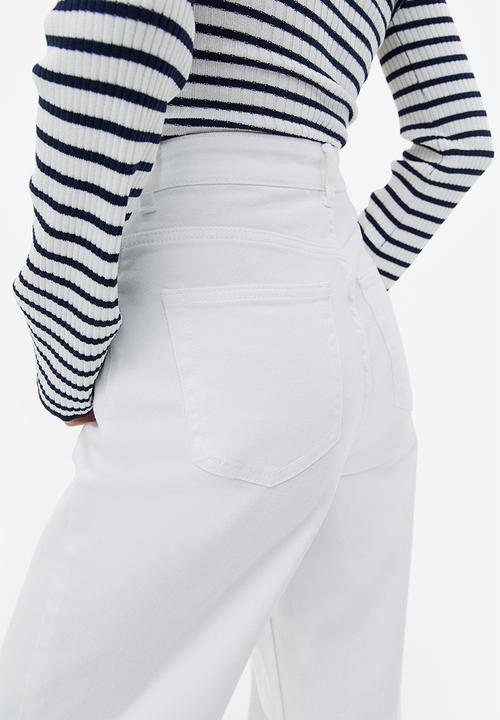 H&M - Wide twill trousers - white