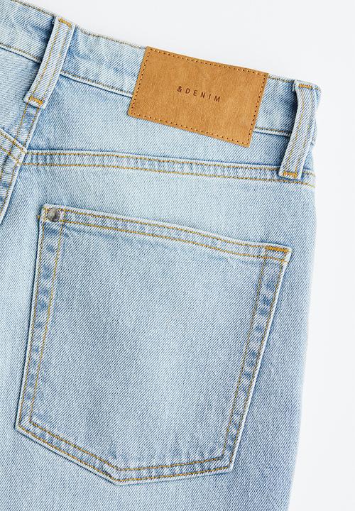 H&M - Vintage mom fit ultra high ankle jeans - light denim blue