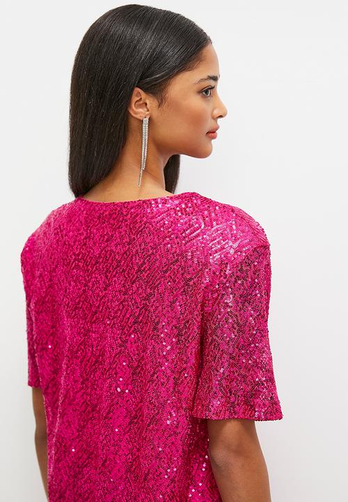 MILLA - Sequins T-shirt - pink