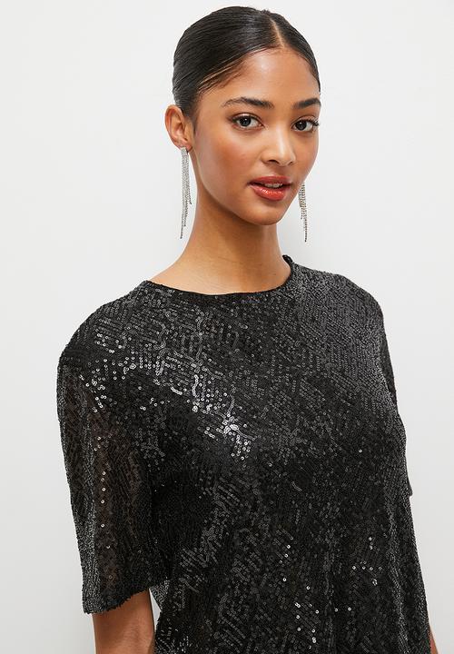 MILLA - Sequins T-shirt - black
