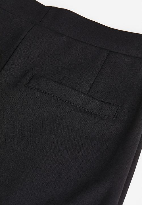 H&M - Wide tailored trousers - black