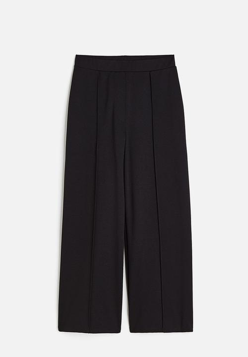 H&M - Wide tailored trousers - black