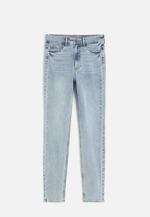H&M - Ultra high ankle jeggings - light denim blue