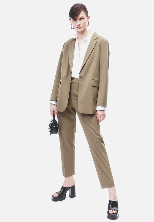 H&M - Single-breasted jacket - khaki green 